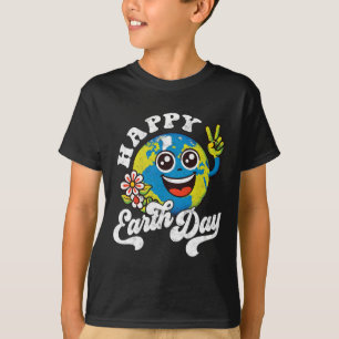 Happy Earth Day Cute Peace Sign Flower T-Shirt