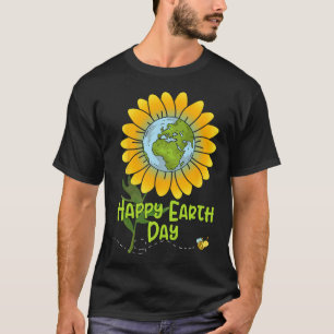 Happy Earth Day Every Day Sunflower Kids Teachers  T-Shirt