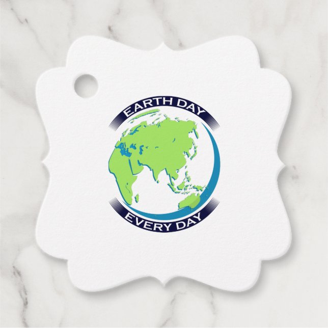 Happy Earth Day Favour Tags (Front)