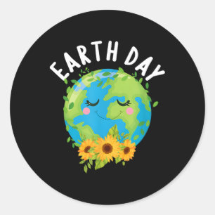 Happy Earth Day Funny Earth Day Kids Toddler Boys Classic Round Sticker