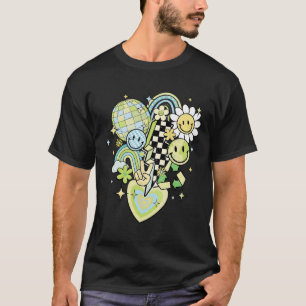 Happy Earth Day Groovy Smile Face Rainbow Women Me T-Shirt