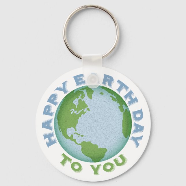 Happy Earth Day Keychain (Front)