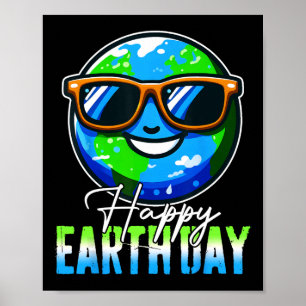 Happy Earth Day Kids Boys Women Men Cool Earth Des Poster