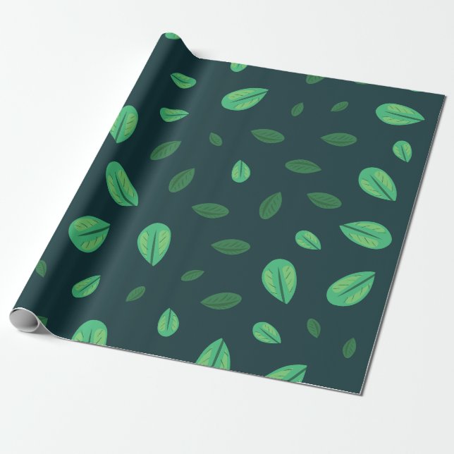 Happy Earth Day Pattern Wrapping Paper (Unrolled)