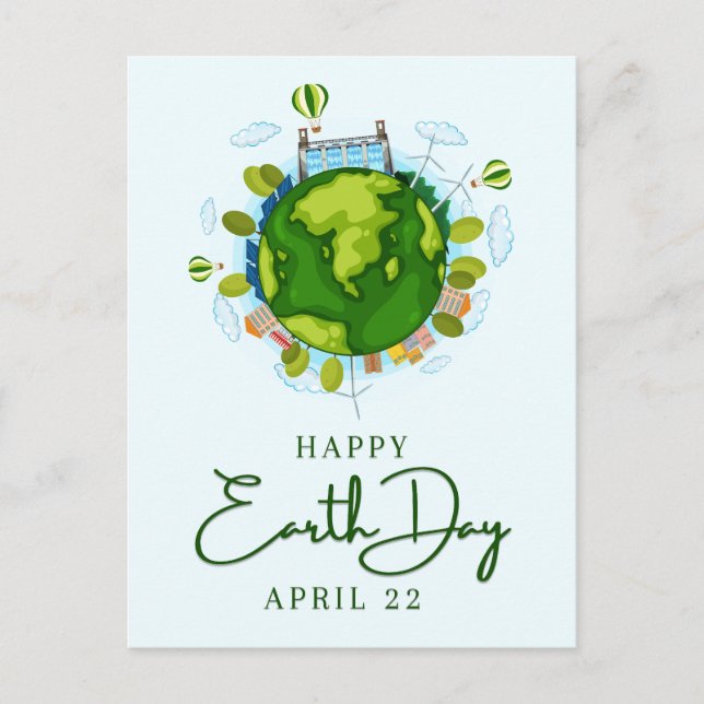 Happy Earth Day Postcard (Front)