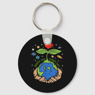 Happy Earth Day Save Our Planet Cute Earth Day Eve Keychain