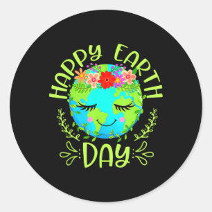 Happy Earth Day Shirt Cute Earth Day 2025 Men Wome Classic Round Sticker