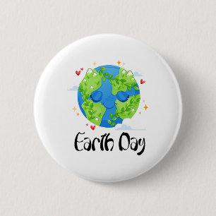 Happy Earth Day Shirt Cute Earth Day Men Women Kid 2 Inch Round Button