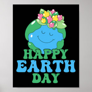 Happy Earth Day Shirt Cute Earth Day Men Women Kid Poster