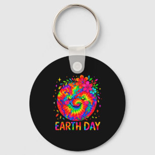 Happy Earth Day Shirt Cute Earth Floral Earth Day  Keychain