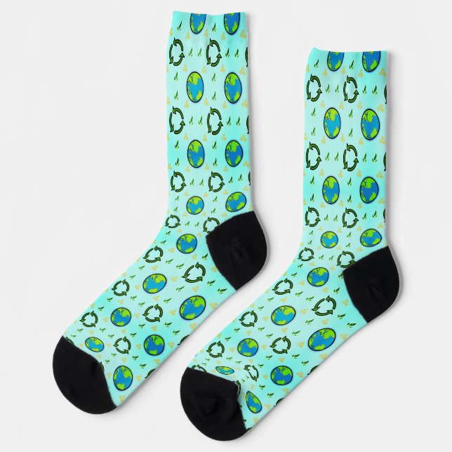 Happy Earth Day Socks (Left)