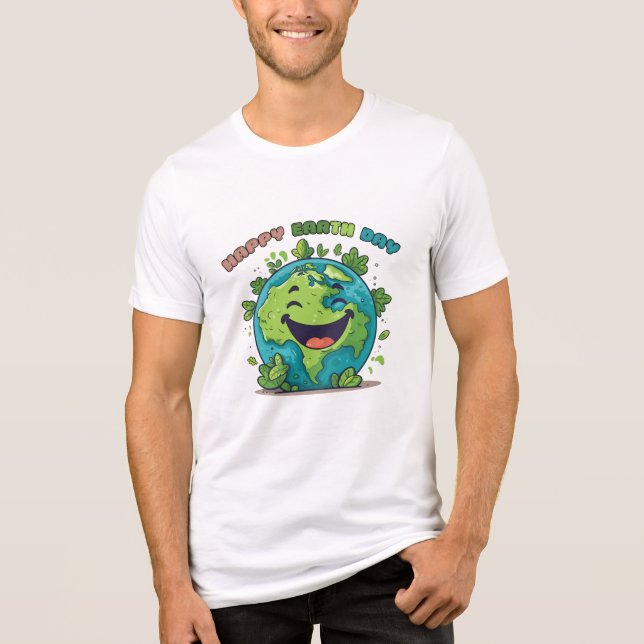 HAPPY EARTH DAY T-shirt  Tri-Blend Shirt (Front)