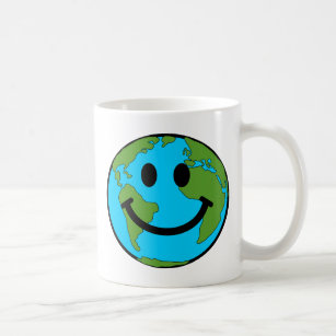 Happy Earth Face Coffee Mug
