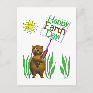 Happy Earthday Hedgehog Postcard