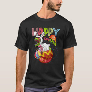 Happy East Rawr Bunny Dinosaur with Easter Eggs fo T-Shirt