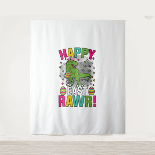 Happy East Rawr Easter T-Rex Tapestry