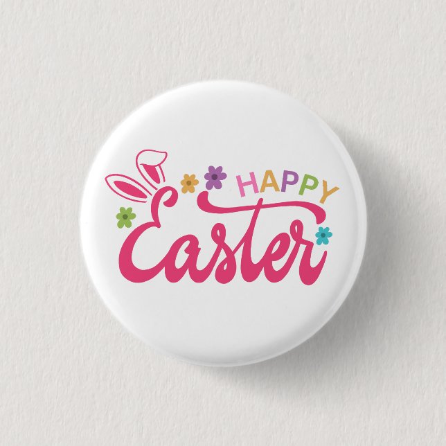 Happy Easter 1 Inch Round Button (Front)
