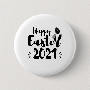 Happy Easter 2021 Funny Quarantine Easter Day 2021 2 Inch Round Button