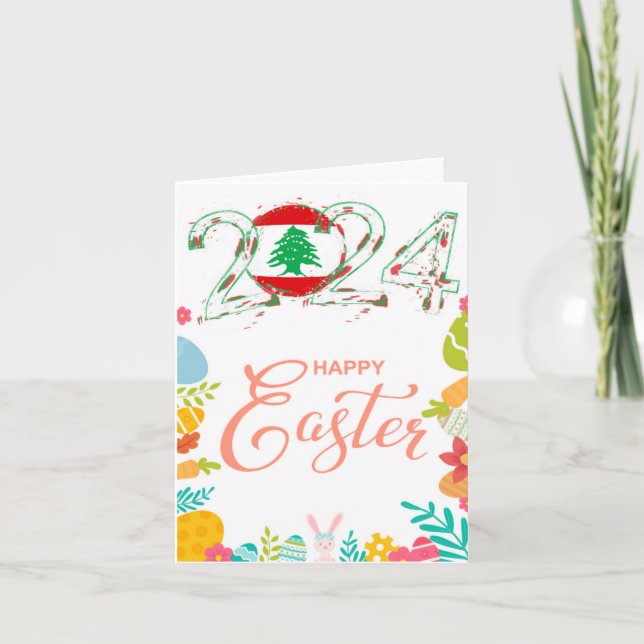 Happy Easter 2024 Greeting Card “Lebanon” (Front)