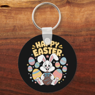 Happy Easter 2025 Eggs Bunny Cute Rabbit Keychain