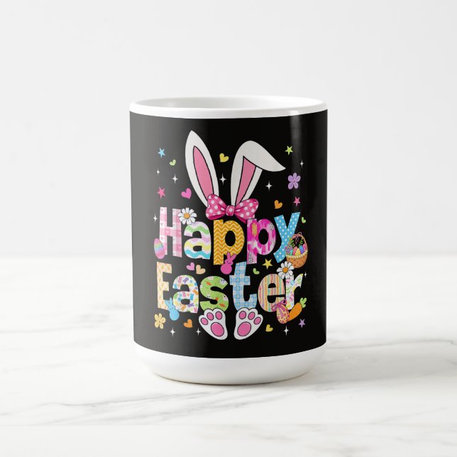 Happy Easter 2026 Cute Bunny Rabbit Coffee Mug (Center)