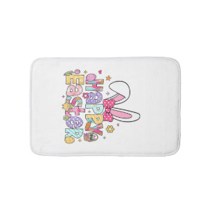 Happy Easter 2026 Cute Bunny Rabbit Easter Day Wom Bath Mat