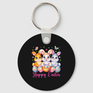 Happy Easter 2026 Cute Bunny Rabbit Easter Day Wom Keychain