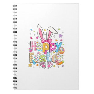 Happy Easter 2026 Cute Bunny Rabbit Easter Day Wom Notebook