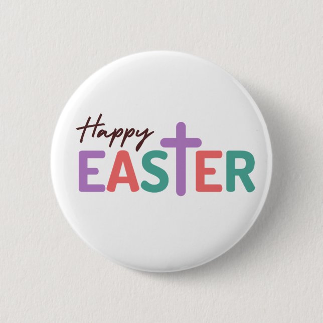 Happy Easter   2 Inch Round Button (Front)