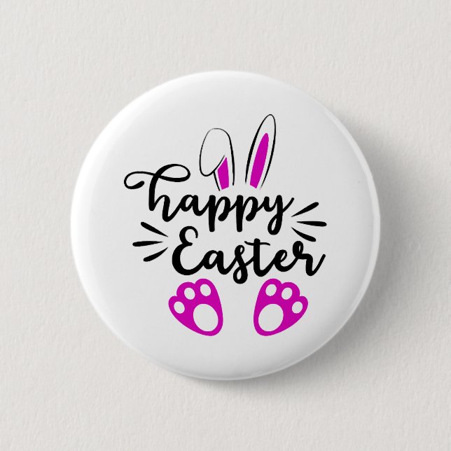 Happy easter            2 inch round button (Front)