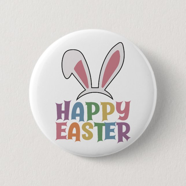 Happy Easter                        2 Inch Round Button (Front)