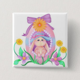 Happy Easter 2 Inch Square Button
