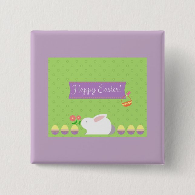 Happy Easter! 2 Inch Square Button (Front)