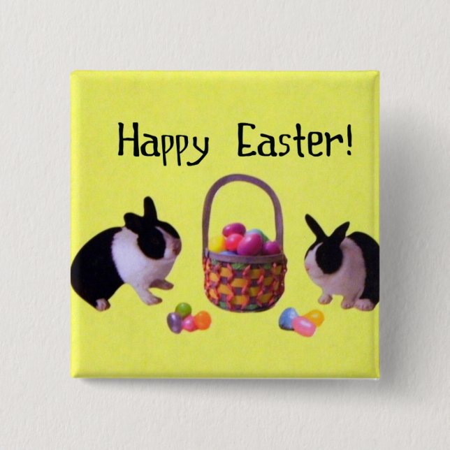 Happy Easter! 2 Inch Square Button (Front)