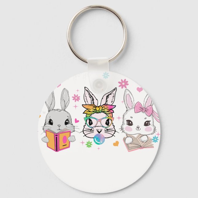 happy easter (2), retro, vintage keychain (Front)