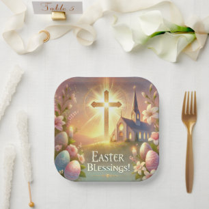 "Happy Easter: A Day of Love & Laughter" Paper Plate