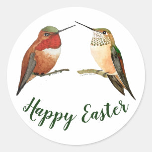 Happy Easter Allen's Hummingbirds Classic Round Sticker