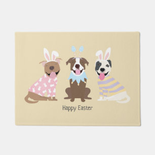 Happy Easter American Pit Bull Terrier Dogs Doormat