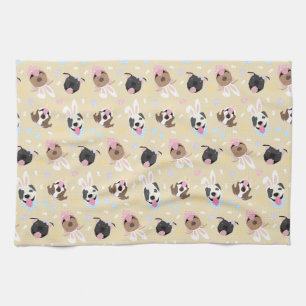 Happy Easter American Pit Bull Terrier Dogs Kitchen Towel