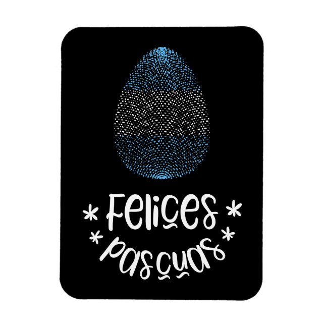 Happy Easter and Easter egg with Argentinian flag Magnet (Vertical)