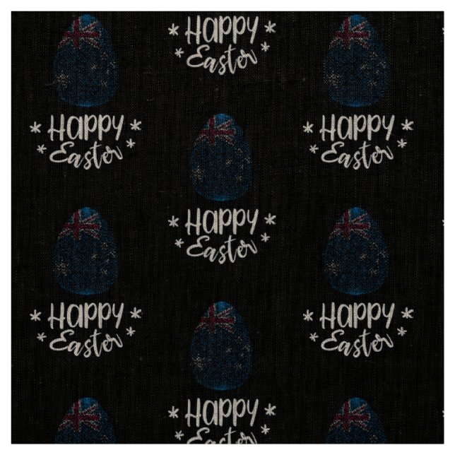 Happy Easter and Easter egg with Australian flag Fabric (Swatch)