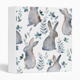 Happy Easter Art Print Bunnies Binder