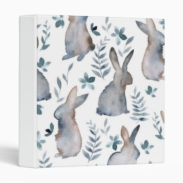 Happy Easter Art Print Bunnies  Binder (Front/Spine)