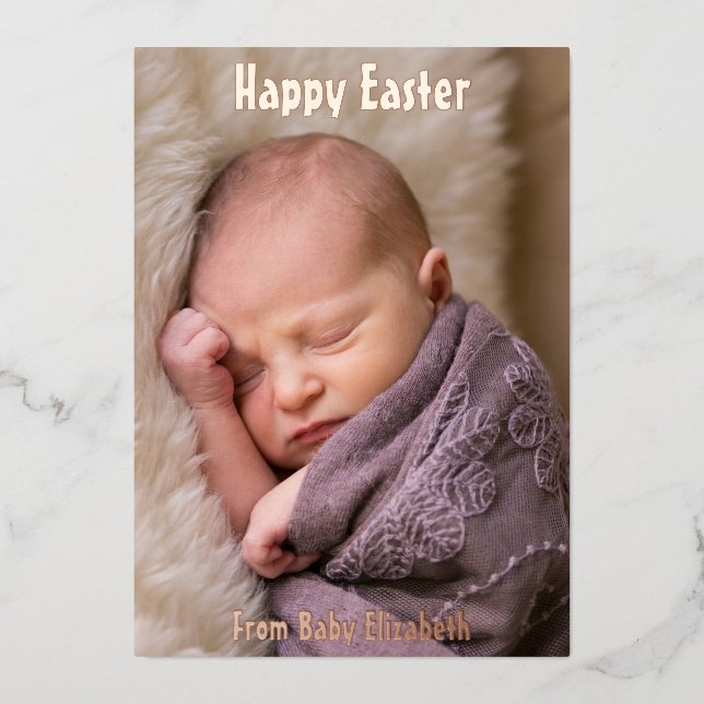 Happy Easter Baby Announcement (Front)