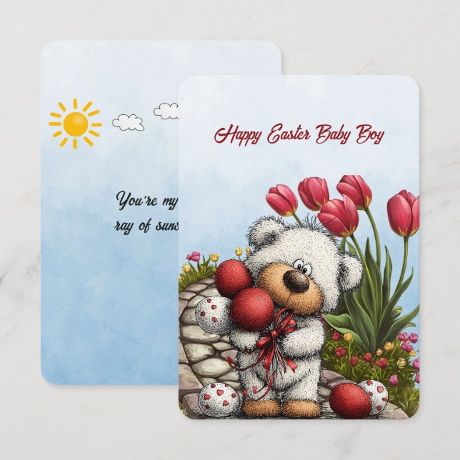 Happy Easter Baby Boy Card (Front/Back)