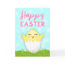 Happy Easter Baby Chick Greeting