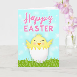Happy Easter Baby Chick Greeting Card