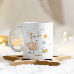 Happy Easter Baby Rabbit Pattern Coffee Mug
