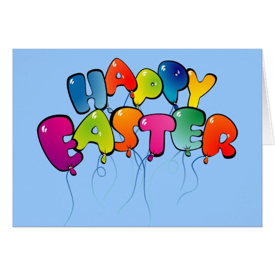 Happy Easter Balloons Card