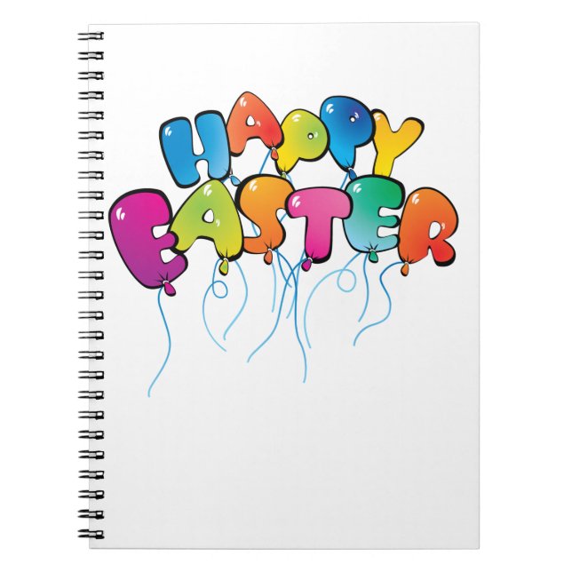 Happy Easter Balloons Notebook (Front)